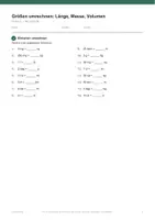 Vorschau - Arbeitsblätter - Größen umrechnen: m, kg, l — Klasse 3 - Seite 3