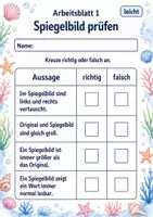 Vorschau - Arbeitsblätter - Spiegeln Klasse 3 | Mathematik Klasse 3 | 6 Arbeitsblätter als PDF - Seite 1
