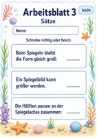 Vorschau - Arbeitsblätter - Spiegeln Klasse 3 | Mathematik Klasse 3 | 6 Arbeitsblätter als PDF - Seite 3