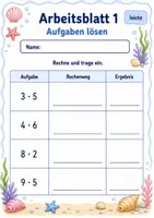 Vorschau - Arbeitsblätter - Einmaleins üben | Mathematik Klasse 3 | 6 Arbeitsblätter als PDF - Seite 1