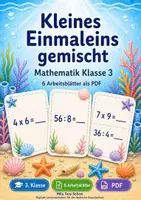 Vorschau - Arbeitsblätter - Kleines Einmaleins gemischt | Mathematik Klasse 3 | 6 Arbeitsblätter als PDF - Deckblatt