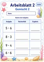 Vorschau - Arbeitsblätter - Kleines Einmaleins gemischt | Mathematik Klasse 3 | 6 Arbeitsblätter als PDF - Seite 2