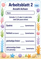 Vorschau - Arbeitsblätter - Achsensymmetrie Klasse 3 | Mathematik Klasse 3 | 6 Arbeitsblätter als PDF - Seite 2