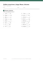 Vorschau - Arbeitsblätter - Größen umrechnen: m, kg, l — Klasse 4 - Seite 1