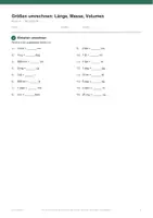 Vorschau - Arbeitsblätter - Größen umrechnen: m, kg, l — Klasse 4 - Seite 3