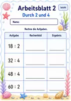 Vorschau - Arbeitsblätter - Geteiltaufgaben Klasse 3 | Mathematik Klasse 3 | 6 Arbeitsblätter als PDF - Seite 2