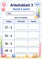 Vorschau - Arbeitsblätter - Geteiltaufgaben Klasse 3 | Mathematik Klasse 3 | 6 Arbeitsblätter als PDF - Seite 3