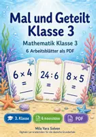 Vorschau - Arbeitsblätter - Mal und Geteilt Klasse 3 | Mathematik Klasse 3 | 6 Arbeitsblätter als PDF - Deckblatt