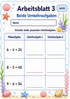 Vorschau - Arbeitsblätter - Mal und Geteilt Klasse 3 | Mathematik Klasse 3 | 6 Arbeitsblätter als PDF - Seite 3