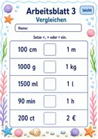 Vorschau - Arbeitsblätter - Lernzielkontrolle Größen | Mathematik Klasse 3 | 6 Arbeitsblätter als PDF - Seite 3