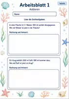 Vorschau - Arbeitsblätter - Sachaufgaben mit Rauminhalten | Mathematik Klasse 3 | 6 Arbeitsblätter als PDF - Seite 1