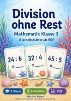 Vorschau - Arbeitsblätter - Division ohne Rest | Mathematik Klasse 3 | 6 Arbeitsblätter als PDF - Deckblatt