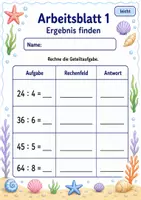 Vorschau - Arbeitsblätter - Division ohne Rest | Mathematik Klasse 3 | 6 Arbeitsblätter als PDF - Seite 1