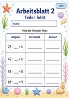 Vorschau - Arbeitsblätter - Division ohne Rest | Mathematik Klasse 3 | 6 Arbeitsblätter als PDF - Seite 2