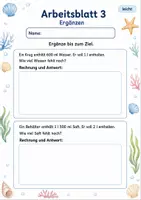 Vorschau - Arbeitsblätter - Liter Sachaufgaben | Mathematik Klasse 3 | 6 Arbeitsblätter als PDF - Seite 3