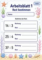 Vorschau - Arbeitsblätter - Restaufgaben | Mathematik Klasse 3 | 6 Arbeitsblätter als PDF - Seite 1