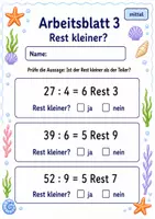Vorschau - Arbeitsblätter - Restaufgaben | Mathematik Klasse 3 | 6 Arbeitsblätter als PDF - Seite 3
