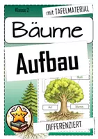 Vorschau - Arbeitsblätter - Bäume Aufbau Baum Laubbaum Nadelbaum - Deckblatt