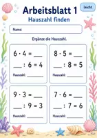 Vorschau - Arbeitsblätter - Rechenhäuser Mal und Geteilt | Mathematik Klasse 3 | 6 Arbeitsblätter als PDF - Seite 1