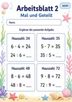 Vorschau - Arbeitsblätter - Rechenhäuser Mal und Geteilt | Mathematik Klasse 3 | 6 Arbeitsblätter als PDF - Seite 2