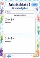 Vorschau - Arbeitsblätter - Schriftliche Multiplikation einstelliger Faktor | Mathematik Klasse 3 | 6 Arbeitsblätter als PDF - Seite 1