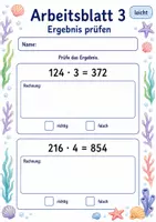 Vorschau - Arbeitsblätter - Schriftliche Multiplikation einstelliger Faktor | Mathematik Klasse 3 | 6 Arbeitsblätter als PDF - Seite 3