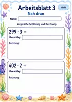 Vorschau - Arbeitsblätter - Multiplikation mit Überschlag | Mathematik Klasse 3 | 6 Arbeitsblätter als PDF - Seite 3