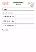Vorschau - Arbeitsblätter - Geldbeträge Rechnen | Mathematik Klasse 3 | 6 Arbeitsblätter als PDF - Seite 1