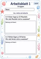 Vorschau - Arbeitsblätter - Sachaufgaben Multiplikation | Mathematik Klasse 3 | 6 Arbeitsblätter als PDF - Seite 1