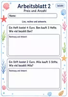 Vorschau - Arbeitsblätter - Sachaufgaben Multiplikation | Mathematik Klasse 3 | 6 Arbeitsblätter als PDF - Seite 2