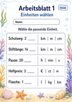 Vorschau - Arbeitsblätter - Größen Klasse 3 | Mathematik Klasse 3 | 6 Arbeitsblätter als PDF - Seite 1