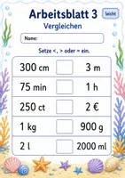 Vorschau - Arbeitsblätter - Größen Klasse 3 | Mathematik Klasse 3 | 6 Arbeitsblätter als PDF - Seite 3