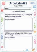 Vorschau - Arbeitsblätter - Sachaufgaben Division | Mathematik Klasse 3 | 6 Arbeitsblätter als PDF - Seite 2