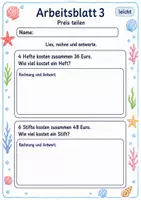 Vorschau - Arbeitsblätter - Sachaufgaben Division | Mathematik Klasse 3 | 6 Arbeitsblätter als PDF - Seite 3