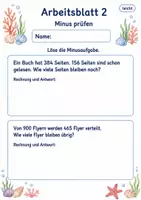 Vorschau - Arbeitsblätter - Lernzielkontrolle Sachaufgaben | Mathematik Klasse 3 | 6 Arbeitsblätter als PDF - Seite 2