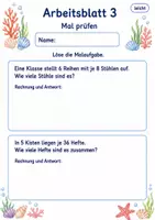 Vorschau - Arbeitsblätter - Lernzielkontrolle Sachaufgaben | Mathematik Klasse 3 | 6 Arbeitsblätter als PDF - Seite 3