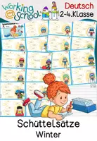 Vorschau - Arbeitsblätter - Winter Schüttelsätze Klasse 2-4 | Karteikarten & Schreibheft | Satzbau Deutsch - Deckblatt