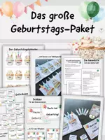Vorschau - Stundenentwürfe - Geburtstag feiern in der Grunschule | Das große Komplettpaket mit Kalender, Ritualen, Schildern & Gutscheinen - Deckblatt