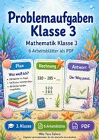 Vorschau - Arbeitsblätter - Problemaufgaben Klasse 3 | Mathematik Klasse 3 | 6 Arbeitsblätter als PDF - Deckblatt