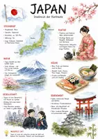 Vorschau - Arbeitsblätter - Lernposter + Arbeitsblätter zum Thema "Japan" + Lösung & MP3 + Mindmap + Infografik - Deckblatt
