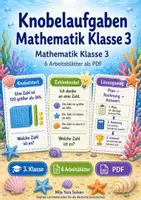 Vorschau - Arbeitsblätter - Knobelaufgaben Mathematik Klasse 3 | Mathematik Klasse 3 | 6 Arbeitsblätter als PDF - Deckblatt