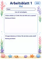 Vorschau - Arbeitsblätter - Sachaufgaben Mal Geteilt | Mathematik Klasse 3 | 6 Arbeitsblätter als PDF - Seite 1