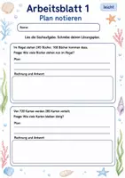 Vorschau - Arbeitsblätter - Sachaufgaben Lösungsweg Finden | Mathematik Klasse 3 | 6 Arbeitsblätter als PDF - Seite 1