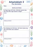 Vorschau - Arbeitsblätter - Sachaufgaben mit Skizze | Mathematik Klasse 3 | 6 Arbeitsblätter als PDF - Seite 2
