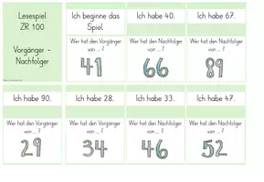 Vorschau - Spiele - Lesespiel Vorgänger Nachfolger ZR 100 - Seite 1