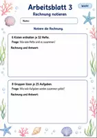 Vorschau - Arbeitsblätter - Sachaufgaben Frage Rechnung Antwort | Mathematik Klasse 3 | 6 Arbeitsblätter als PDF - Seite 3