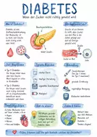 Vorschau - Arbeitsblätter - Lernposter + Arbeitsblätter zum Thema "Diabetes" + Lösung & MP3 + Mindmap + Infografik - Deckblatt