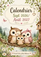 Aperçu - Affichage - calendrier hiboux septembre 2026 à août 2027 - Page de couverture