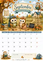 Aperçu - Affichage - calendrier hiboux septembre 2026 à août 2027 - Page 2