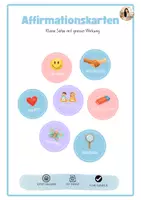 Vorschau - Bildkarten - Affirmationskarten- kleine Sätze mit grosser Wirkung - Deckblatt
